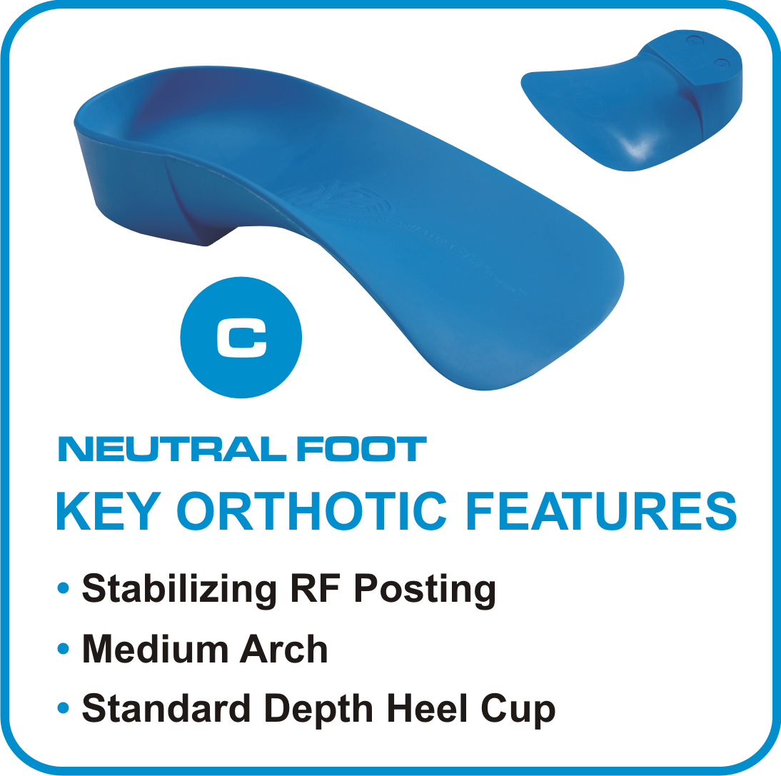QUADRASTEP® Foot Orthotics C Quad Freed Foot
